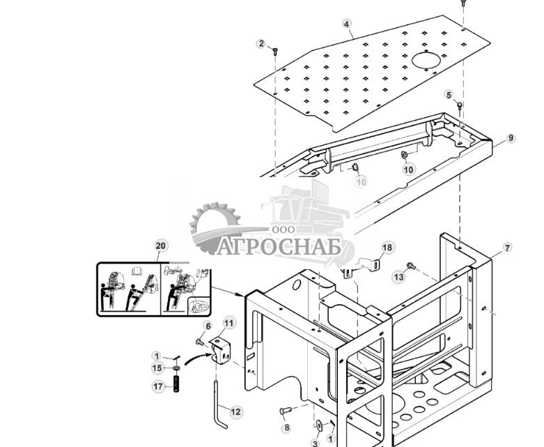 Платформа, опора лестницы для обслуживания, Final Tier 4 - ST826857 342.jpg